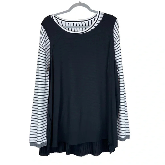 Oui Women’s 14 Striped‎ Long Sleeve Under Layer Striped Tunic Top - Picture 5 of 8